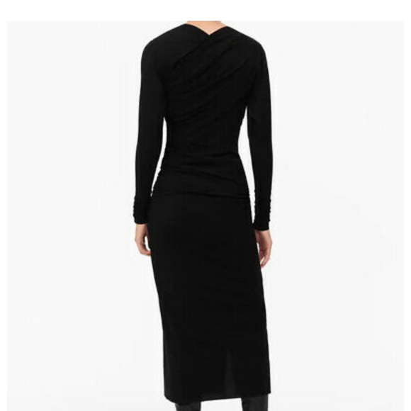 LIMITED EDITION BLACK V-NECK LONG SLEEVE DRESS - Picture 3 of 11